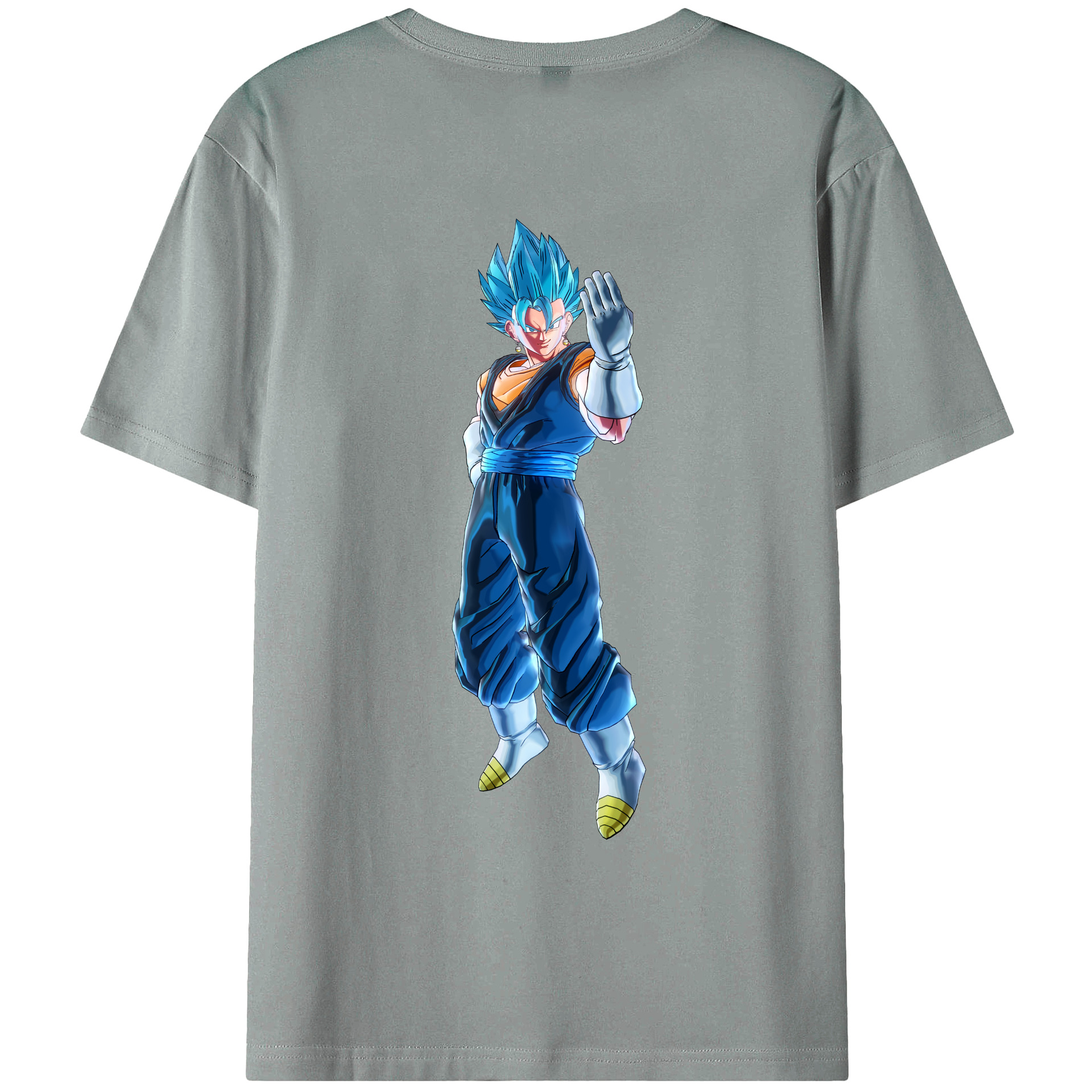 （画像用） ドラゴンボール ベジット DRAGON BALL Vegetto 綿100％ メンズ半袖Tシャツ（バックプリント） 通気性